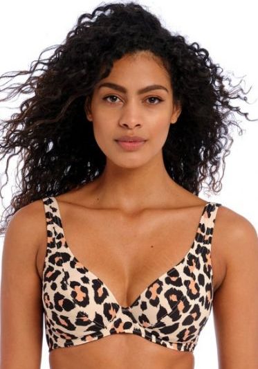 Animal Instinct Bikini Top Beige