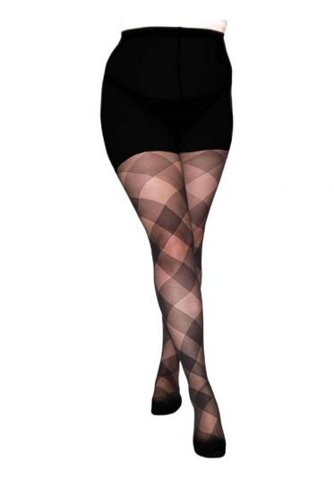 Maxi Diagonal Panty Zwart