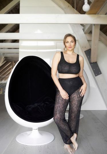 Floral Broek Zwart